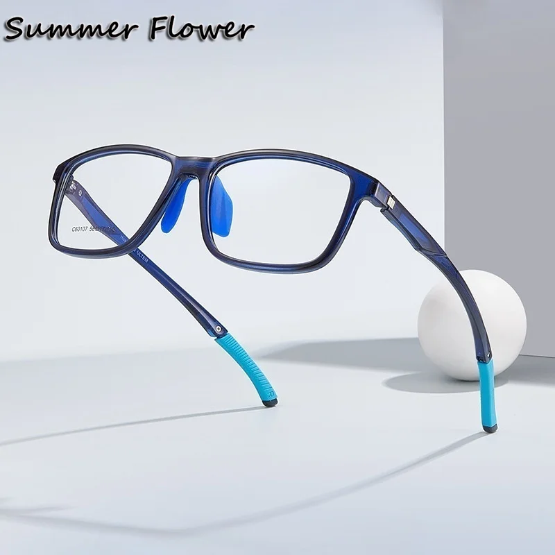 

Oversize Optical Eyewear Glasses Frame Sport Style Trendy 56 mm Size Men Fashion Design Flexible Light Spectacle for Recipe Lens