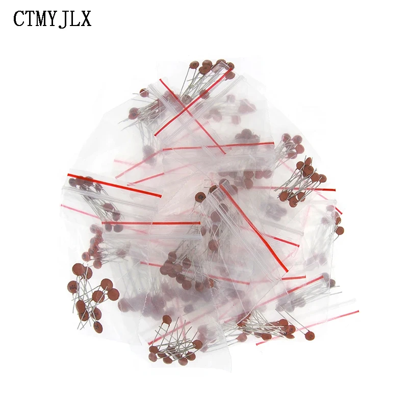 300pcs 50V Ceramic Capacitor Kit 2PF-0.1UF 30Values*10pcs Capacitance Assorted DIY Sample Pack 30pF 100pF 1nF 10nF Capacitors