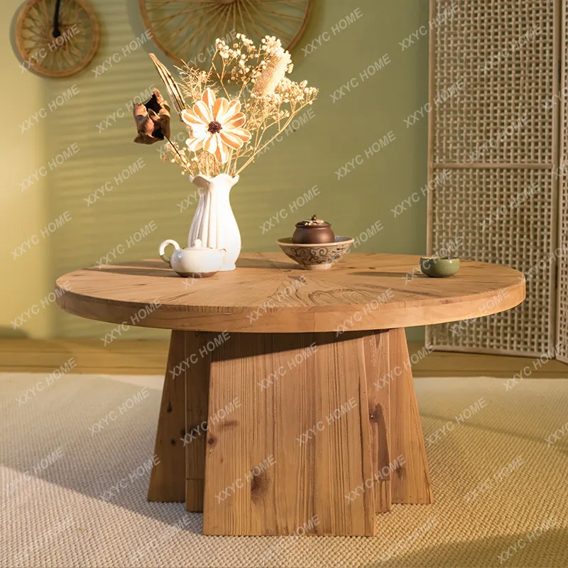 Living room sofa home bed and breakfast small apartment round low table