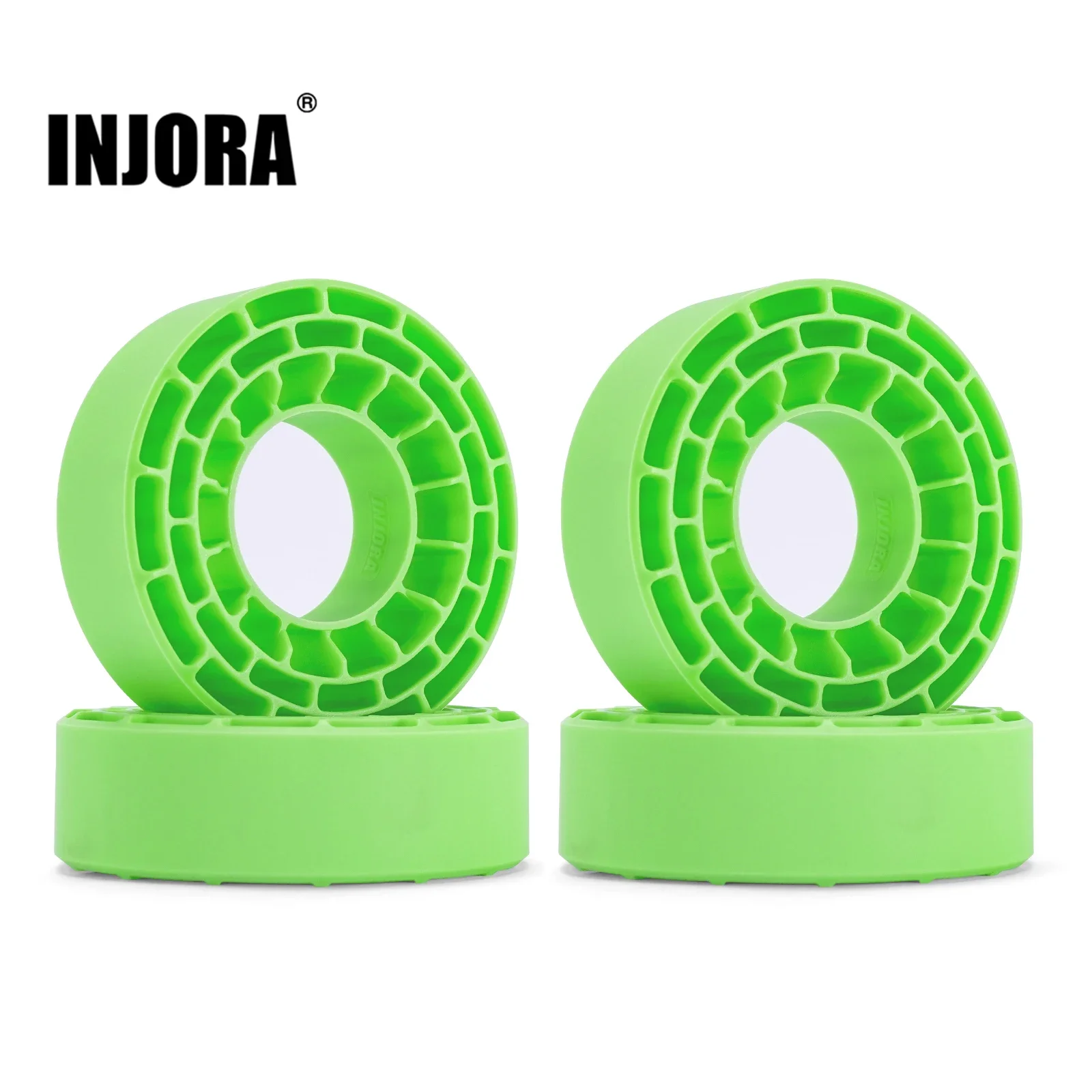 INJORA 4pcs Silicone Rubber Inserts Foam For 62-64mm*24mm 1.0