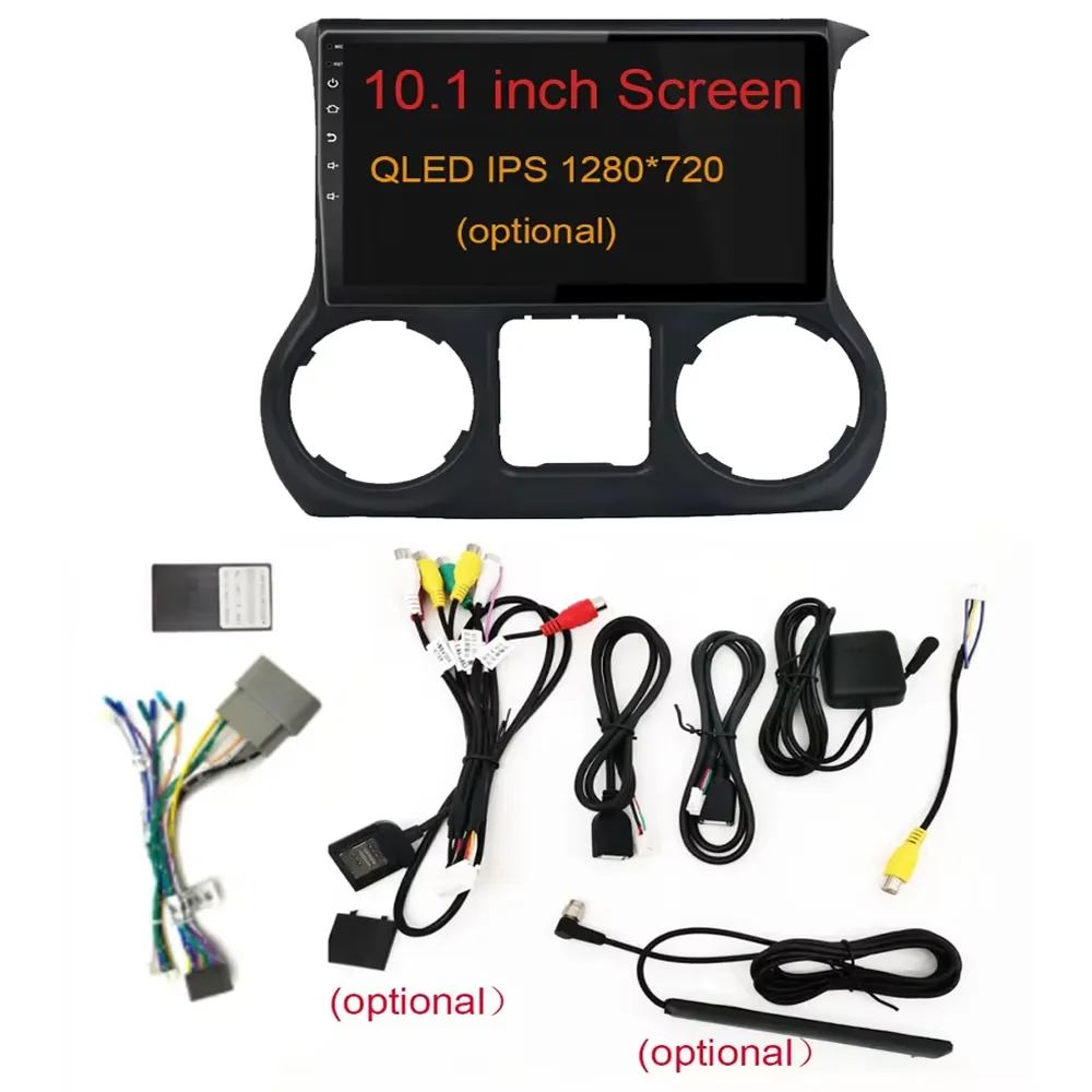 Android 14 For Jeep Wrangler 3 JK 2010 - 2018 LHD RHD Car Radio Player Multimedia Navigation GPS DSP 48QE 4G Wirelees Carplay BT