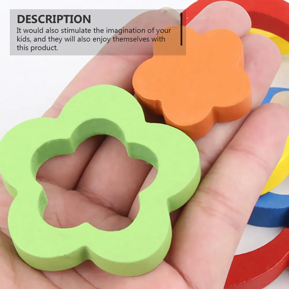 

4Pcs Geometric Shape Blocks Early Educational Kids Cognitive Game for Preschool Nursery Board Learning Shapes Recognize Sorting