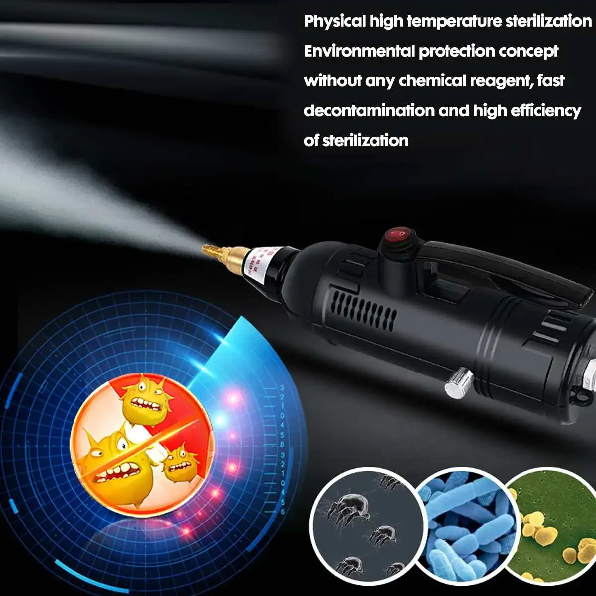 เครื่องทำความสะอาดด้วยไอน้ำอุณหภูมิสูง220V 1800W เครื่องทำความสะอาดทำความสะอาดรถบ้านแรงดันสูงฆ่าเชื้อในครัวเรือนเครื่องทำความสะอาดล้างจานสำหรับห้องครัว