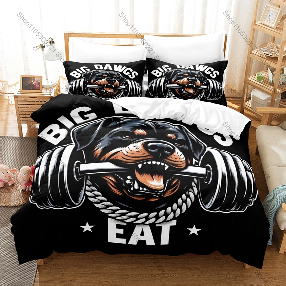 Big Dawgs Hanumankind Monsoon Season Hip Hop Rap 3D Print Bedding Set Includes Duvet Cover + 2 Pillowcases Retro Street Music
