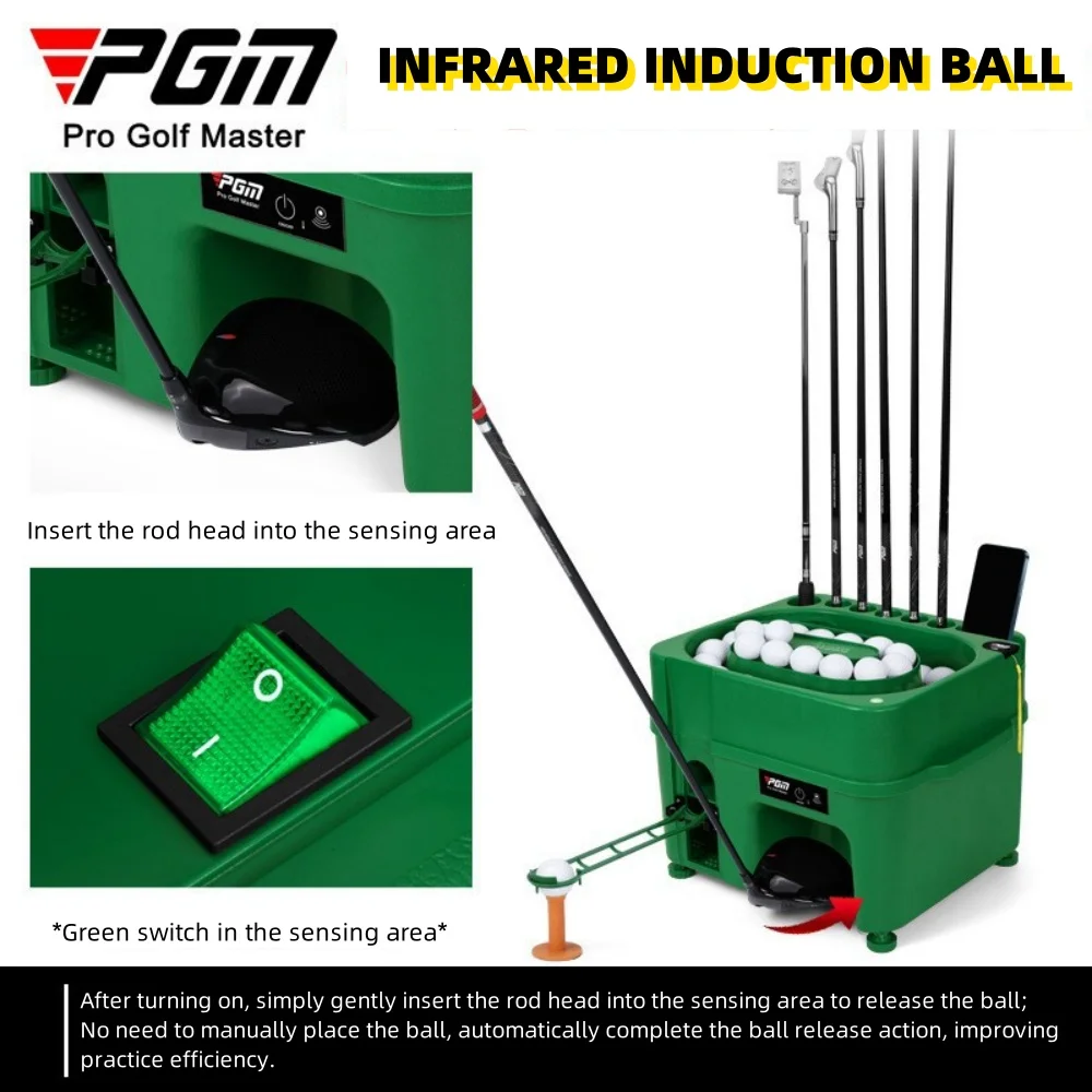 

PGM Golf Driving Range Serve Machine Machines Automatic Infrared Induction Golf Ball Dispenser Machine Golf Practice Supplies