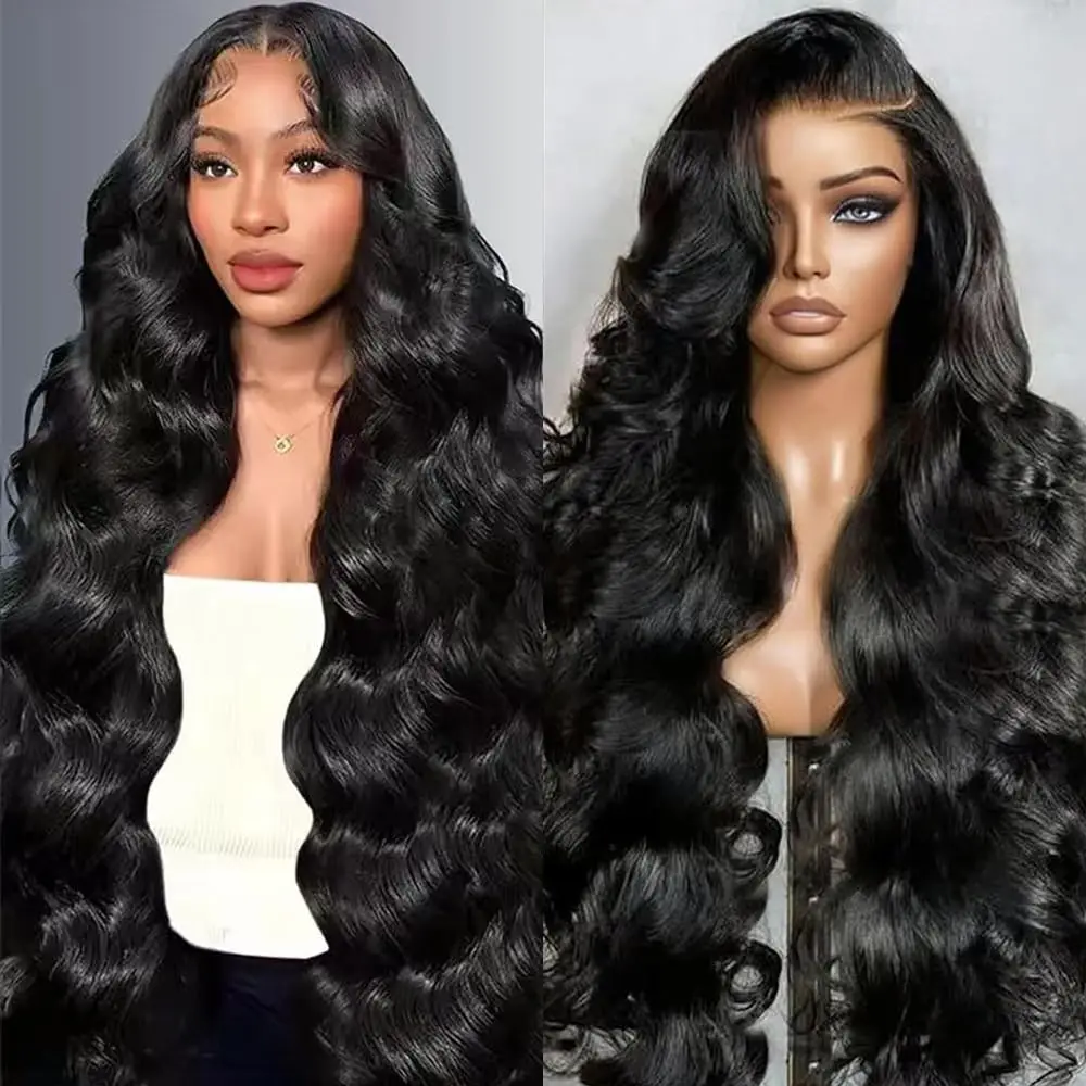 

Парик с волнистыми локонами 13x6 HD Lace Frontal, прозрачный фронтальный парик 13x4, предварительно выщипанный, 36-40 дюймов, из натуральных человеческих волос, для чернокожих женщин