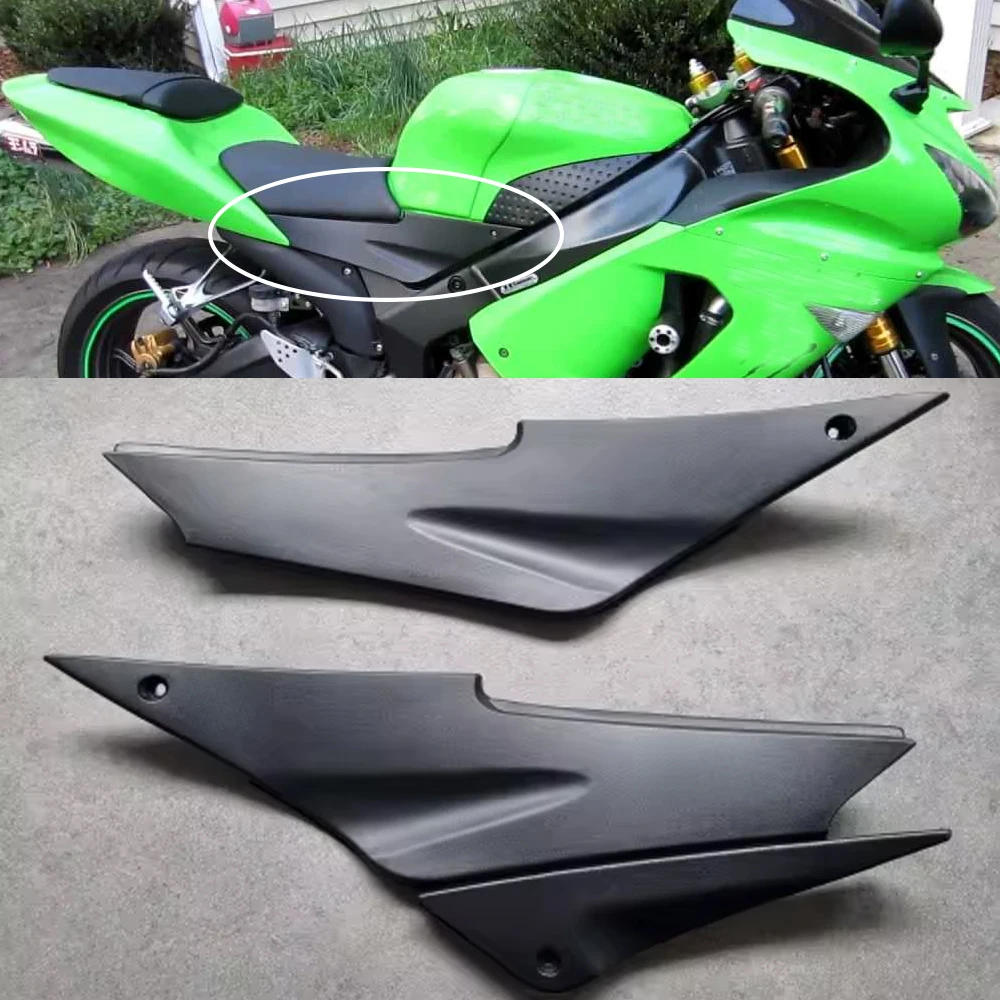 

Боковая панель бака ZX6R, обтекатель, протектор Газа, рамка, чехол для Kawasaki Ninja ZX636 ZX 6R 2005 2006, детали для мотоцикла, черный