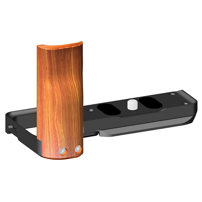 ZV-E10 II Halbkamera-Käfig Schnellwechselplatte L-Halterung Holzhandgriff für Sony ZVE10II SLR Arca-Swiss Stativ-Basisplattenhalterung – Detail 1