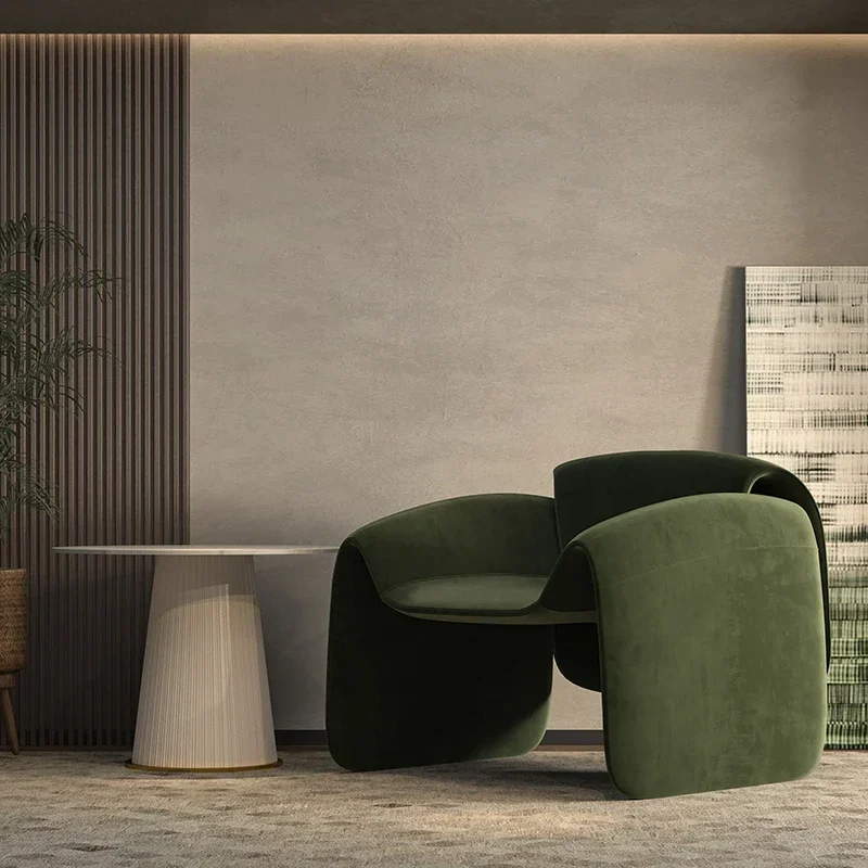 Italienischer minimalistischer Designer-Stuhl, Freizeit, Einzelsofa, Stuhl, Wohnzimmer, Hotel, kreative Möbel, leichter Luxus, Krabben-Einzelstuhl