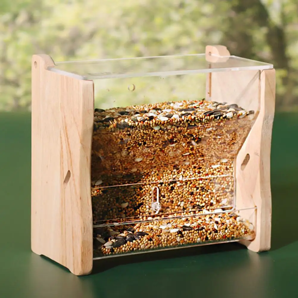 Bird Food Container  Excellent Removable Feeder Pet Bird Food Container  Easy to Refill Parrot Food Box