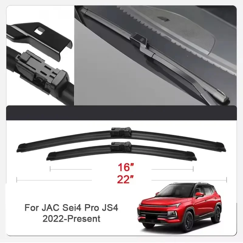 

2PCS Car Wiper Blades for JAC Sei4 Pro,Sei6 ProSei7 Pro Front Windscreen Windshield Double Rubber Car Accessories