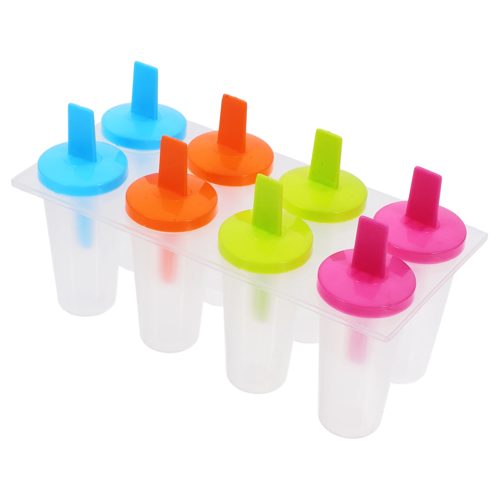 

8pcs Ice Lolly Maker Molds Reusable 7 5cmx4cm Food Grade PP Random Colors Easy Clean Summer Treats Ice popsicle molds