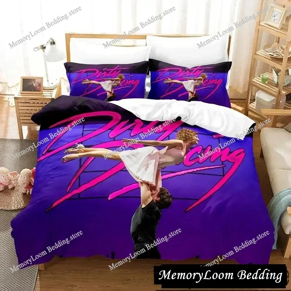 Movie Poster Cool Dirty Dancing Bedding Set Single/Full/Queen Size 3D Print Duvet Cover Bedroom Decor Soft Set Luxury Gift