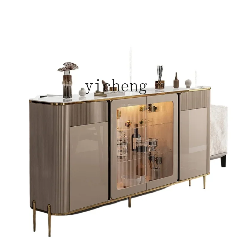 

light luxury dining side cabinet locker Italian living room household wall minimalist locker