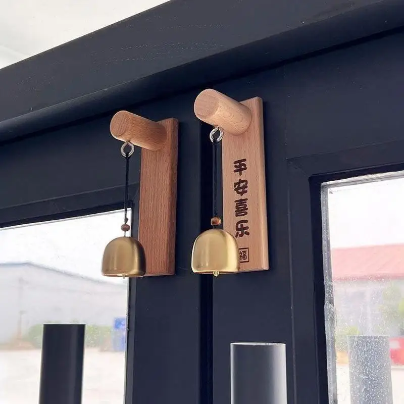 Retro Wooden Doorbell, Power Free Doorbell Device, Made Of Solid Wood, Designed In A Rural Farmhouse Style