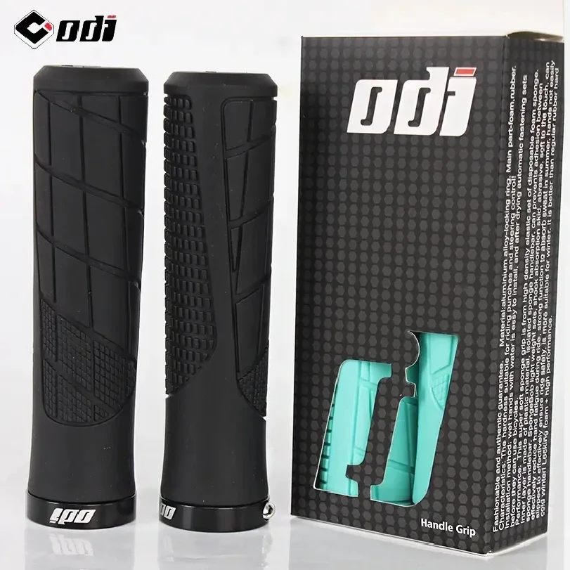 AliExpress NONE ODI Bicycle Handlebar Grip Lock On Mountain Bike Grip Soft Rubber MTB Cuffs 22.2mm Bicycle Handle Cover Non-slip Bike Handle