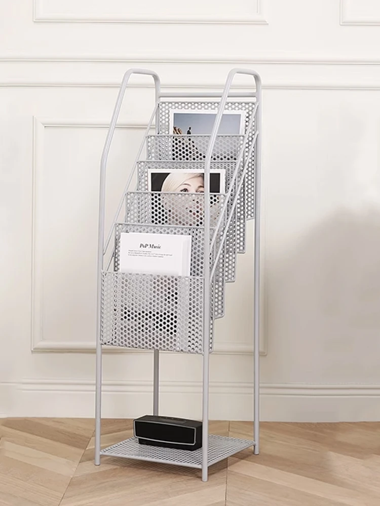 

Newspaper rack Magazine rack Book rack Newspaper Display Flyer page shelf Floor storage