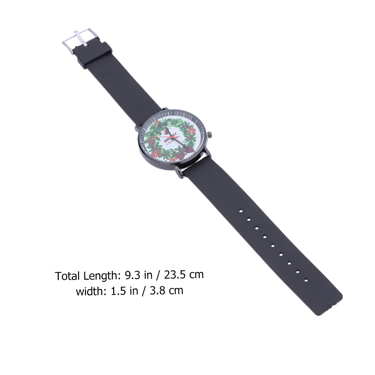 ساعة كوارتز بنمط عيد الميلاد، بسيطة ومتينة، وحزام طويل قابل للتعديل لعيد الحب والأصدقاء والعائلة