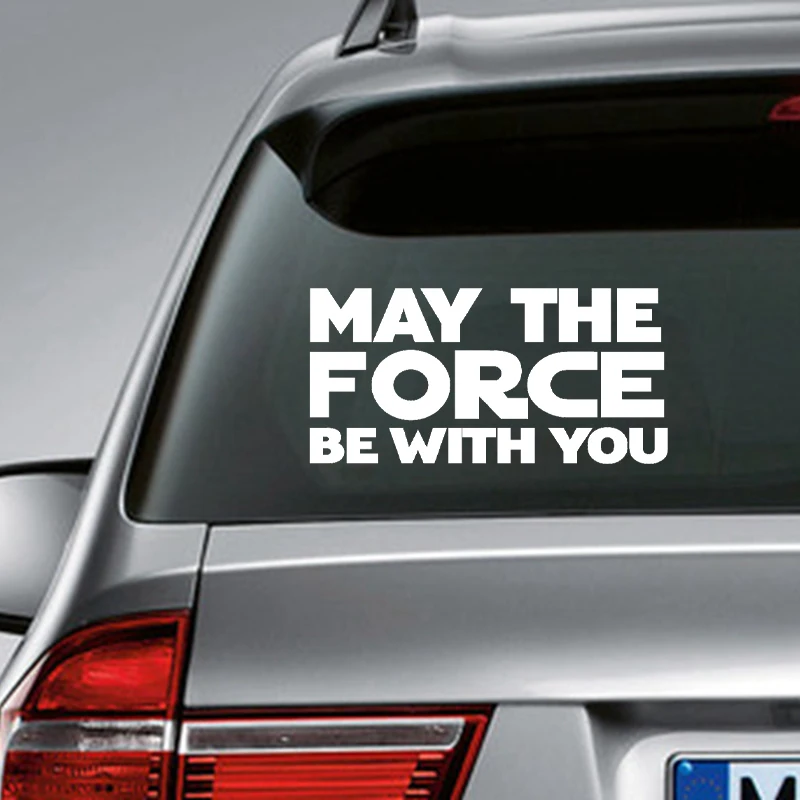 MAY THE FORCE BE WITH YOU Classic Movie Vinyl Stickers For Kids Room Home Decor Mural Decals Car Laptop Decoration