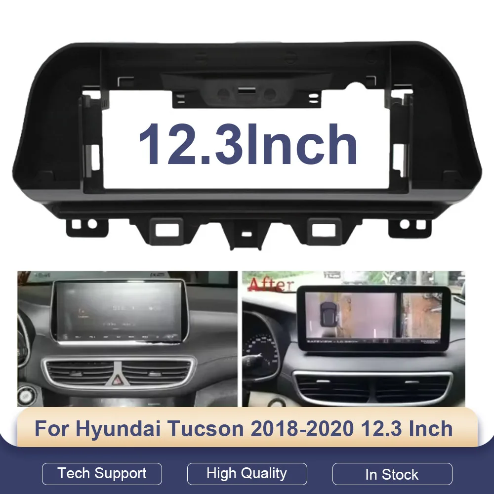 

For Hyundai Tucson 2018-2020 12.3 Inch Android Car Radio Fascia Adapter Audio Dash Panel Kit