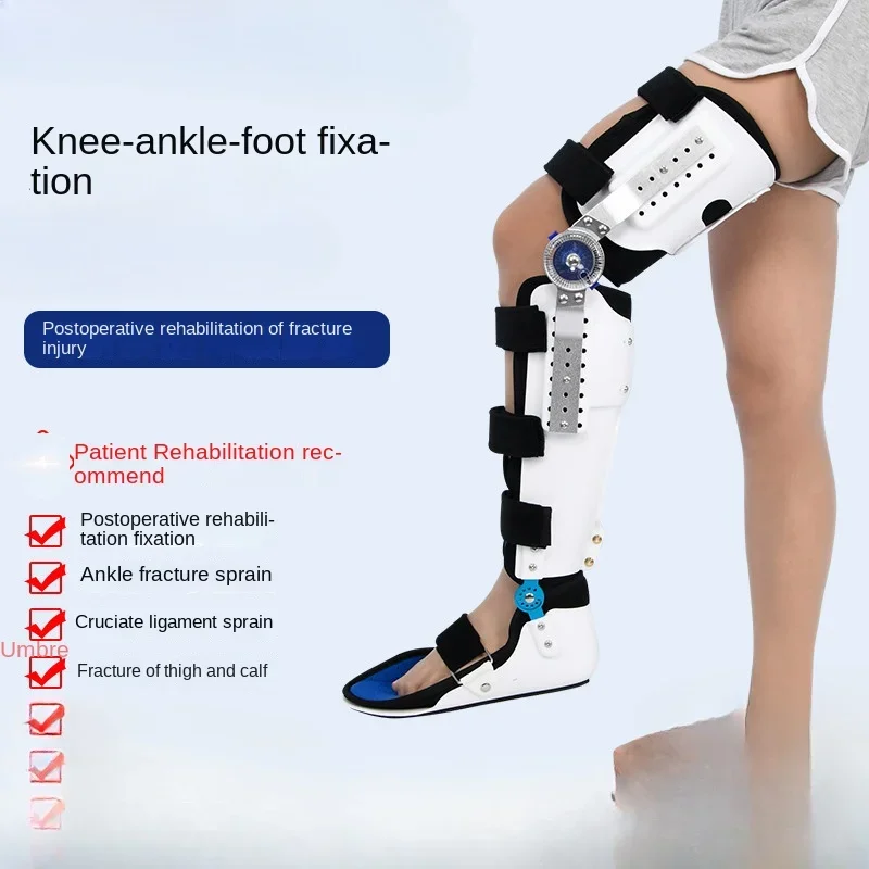 Knee Ankle Foot Lower Limb Fixed Support Thigh Calf Fracture Protective Gear