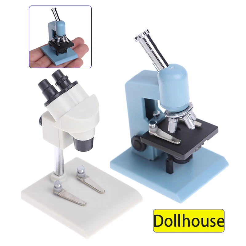 

1 шт. 1:12 кукольный домик миниатюрный микроскоп лабораторное оборудование модель экспериментальная сцена Декор игрушка