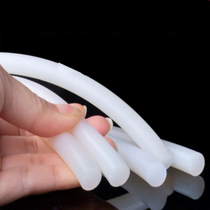 Round Solid Silicone Cord White Silicone rubber Seal Strips O-Ring Waterproof High elasticity Diameter 0.8MM~25MM