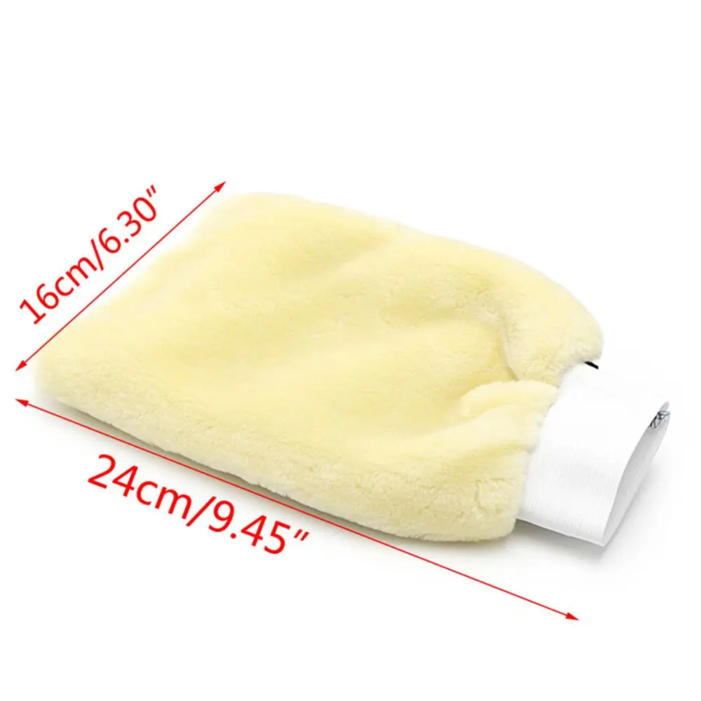 Microfiber Car Wash Gloves Imitation Wool Soft Thickened Car Clean Mitt Double-faced Waterproof Glove Washing Supplies