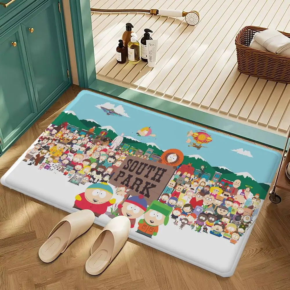 S-South Park لطيف الكرتون حمام حصيرة غرفة الاطفال غرفة نوم الديكور شرفة المضادة للانزلاق ممسحة غرفة المعيشة Alfombra #1