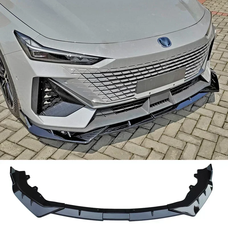 UNIV Splitter for CHANGAN UNI-V Front Bumper Spoiler 2022 2023 Skirts Lip Carbon Surface Body Kit Accessories