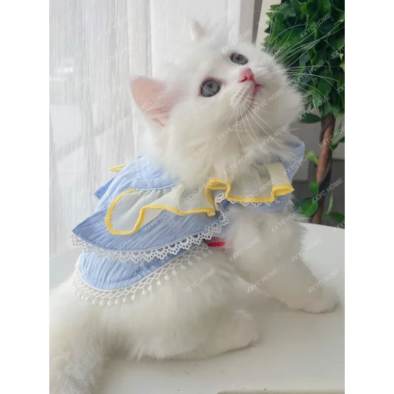 

Cat Clothes Summer Ragdoll Dress Cute Kittens Dress Summer Pet Cat Kitten Vest pet products cat accessories pet supplies