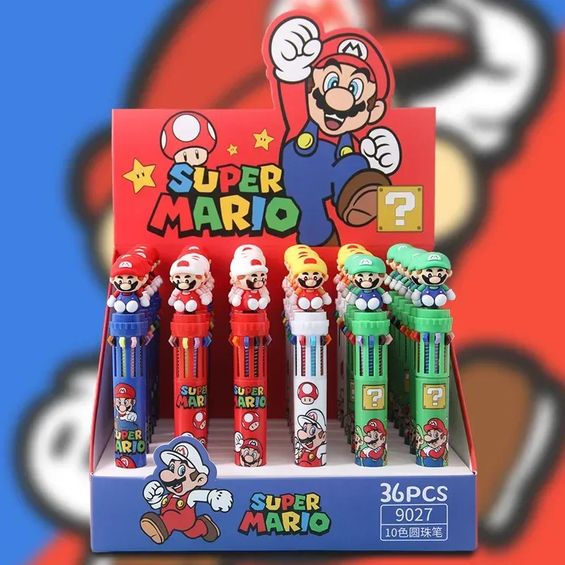 Imagem -04 - Super Mario Press Eraser para Escrever e Desenhar Borracha Lápis Borrachas Papelaria Bonito Material Escolar Atacado 36 Pcs