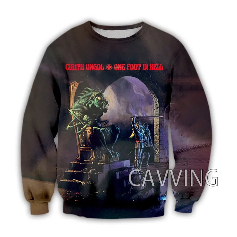 CAVVING 3D Printed  Cirith-Ungol  Band  Crewneck Sweatshirts Harajuku Styles Tops Long Sleeve Sweatshirts for Men/women