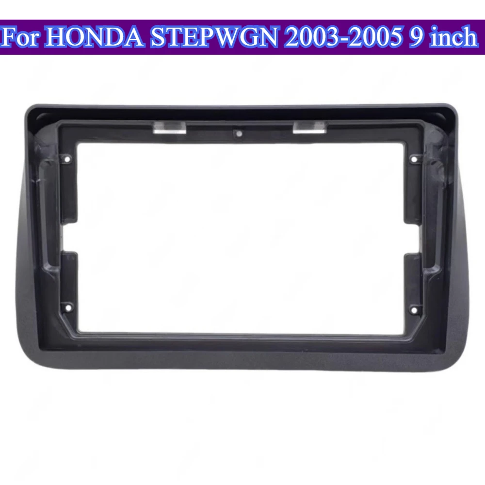 

For HONDA STEPWGN Car Gadgets 2003-2005 9inch Double 2Din Radio Frame Fascia Plastic Dash Mount Kit Faceplate Stereo Panel Bezel