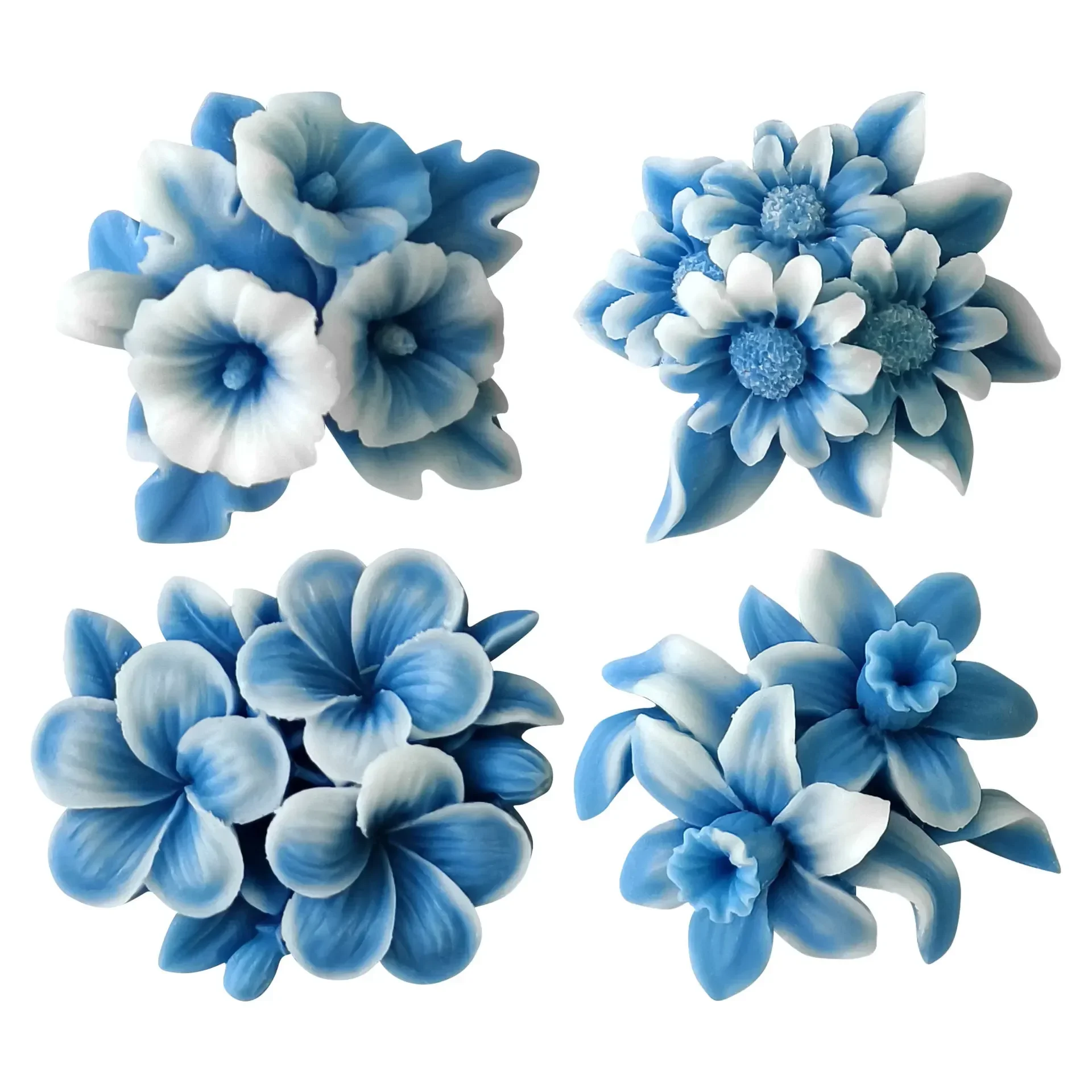 DIY Floral Resin Mold for DIY Aromatherapy Candles Diffuser Stones Plaster Handmade Soap Petal Resin Crafts and Home Decoration