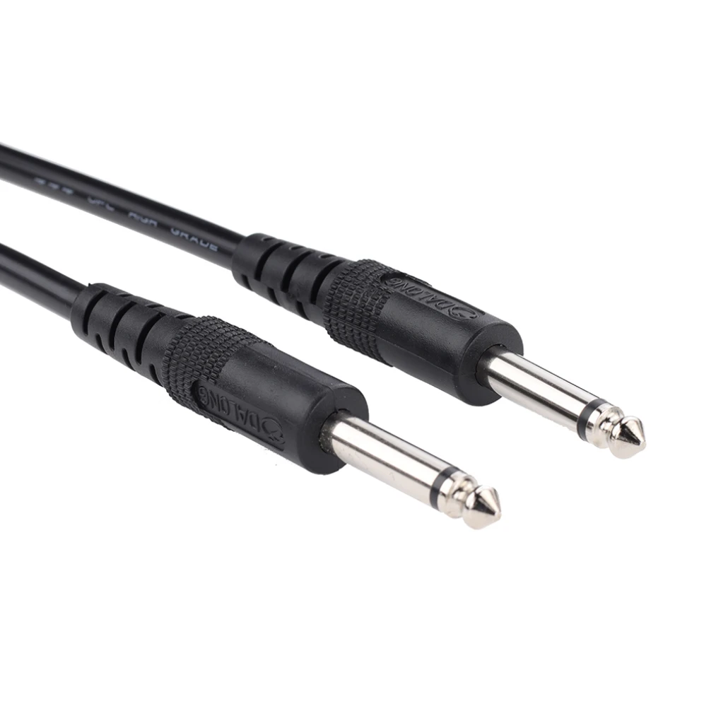 1.5m 6.35mm to 6.35mm Male Stereo Cord Audio Cable for Amplifier Monitor Headphone Mixer Guitar Synths Keyboard Shielded