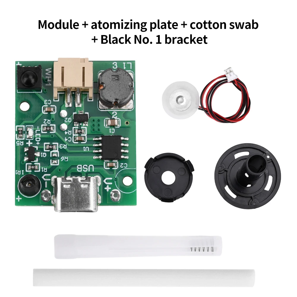 C타입 USB 단일 깍지 초음파 분무 가습기 모듈, DIY 보습 변환기, 미스트 메이커, 분무 개스킷 키트, 5V