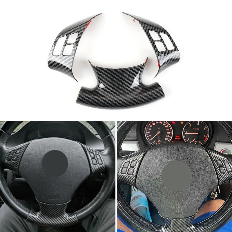 

Car Interior Decor For BMW 3 Series E90 E92 E93 2006-2012 X1 E84 2010 - 2013 Steering Wheel Button Cover Trim Frame Accessories