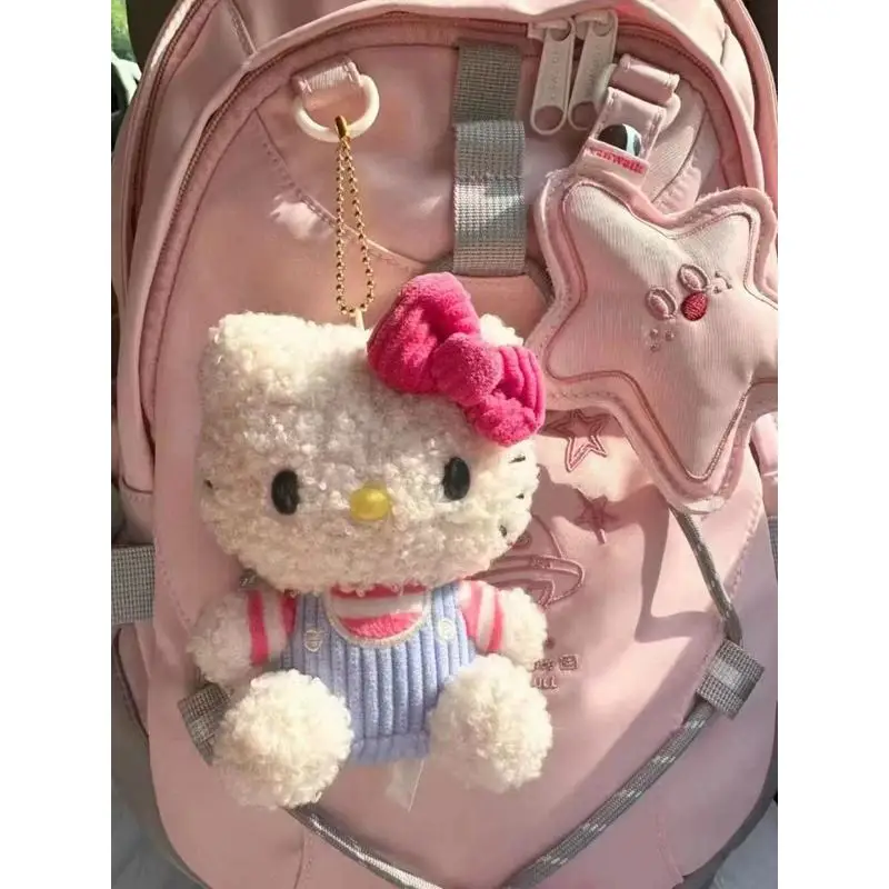 anime   Hello Kitty   juguetes de peluche   Colgante de llavero   Kawaii   relleno de algodón pp   Muñeca de 10CM   Decoración de embalaje de libros de pareja.   Regalos navideños