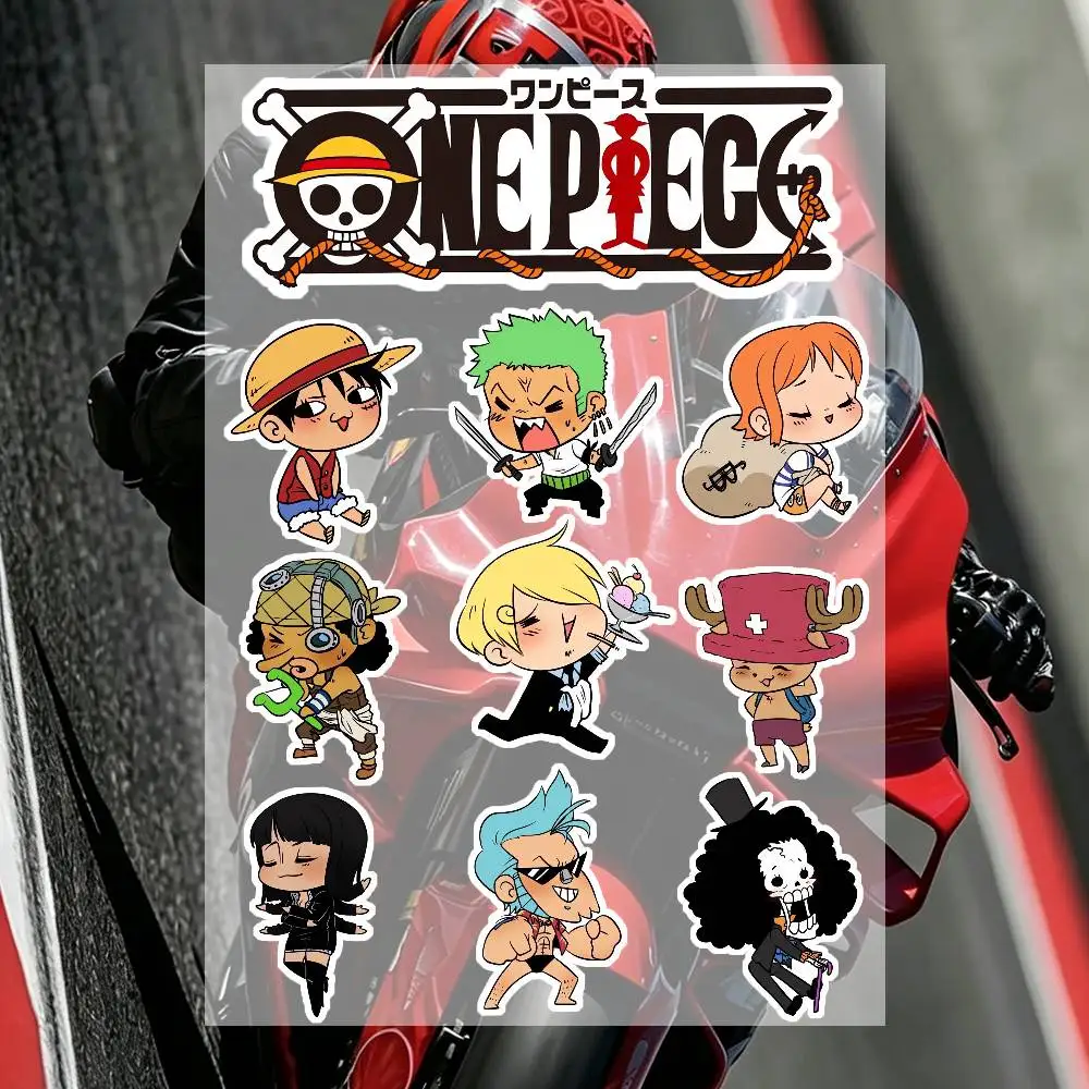 Anime One Piece Q Version Waterproof Vinyl Stickers For Car Motorcycle Bike Skateboard Laptop Bottle Phone