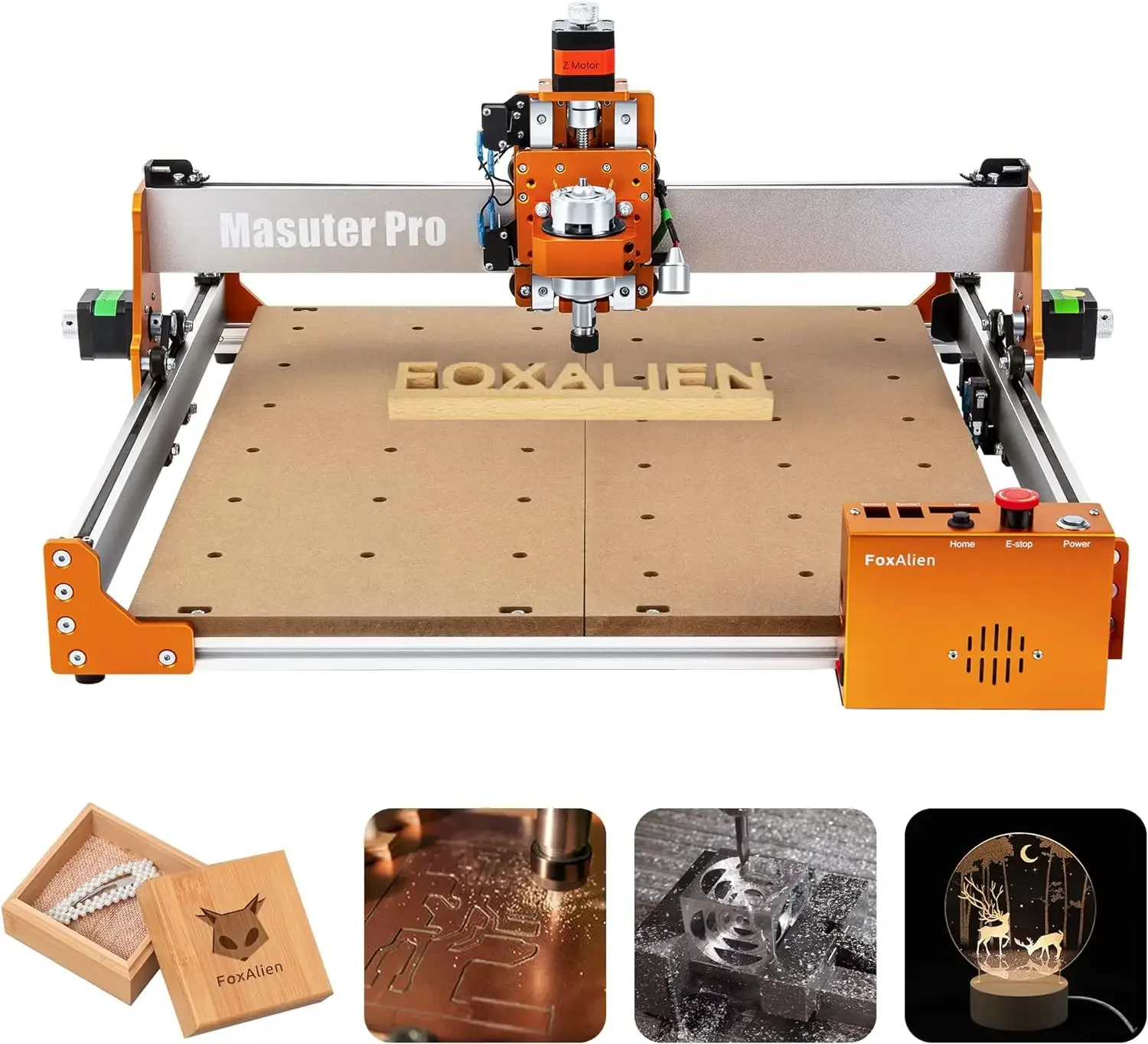 For FoxAlien Masuter Pro CNC Router Machine, Upgraded 3-Axis Engraving All-Metal Milling Machine for Wood Acrylic MDF Nylon