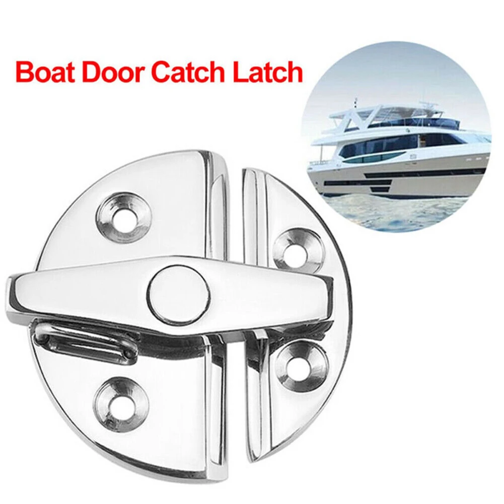 Stainless Steel Round Twisting Locking Boat Door Catch Latch For Marine Hatches Bait Well Lid Cabinet Hardware
