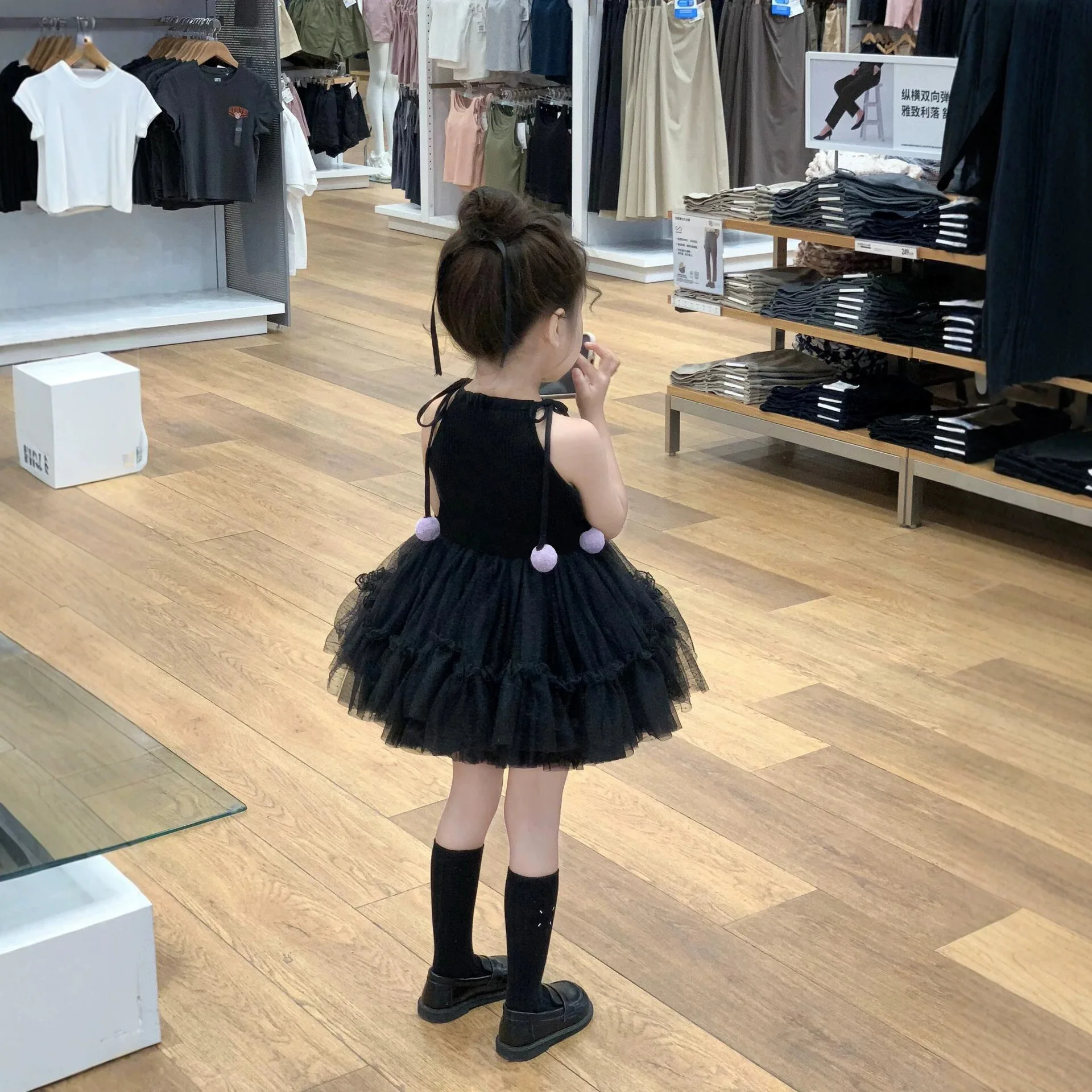 Girls' Ballet Vest Dress Summer 2026 French Sweet Design Sleeveless Puff Dress