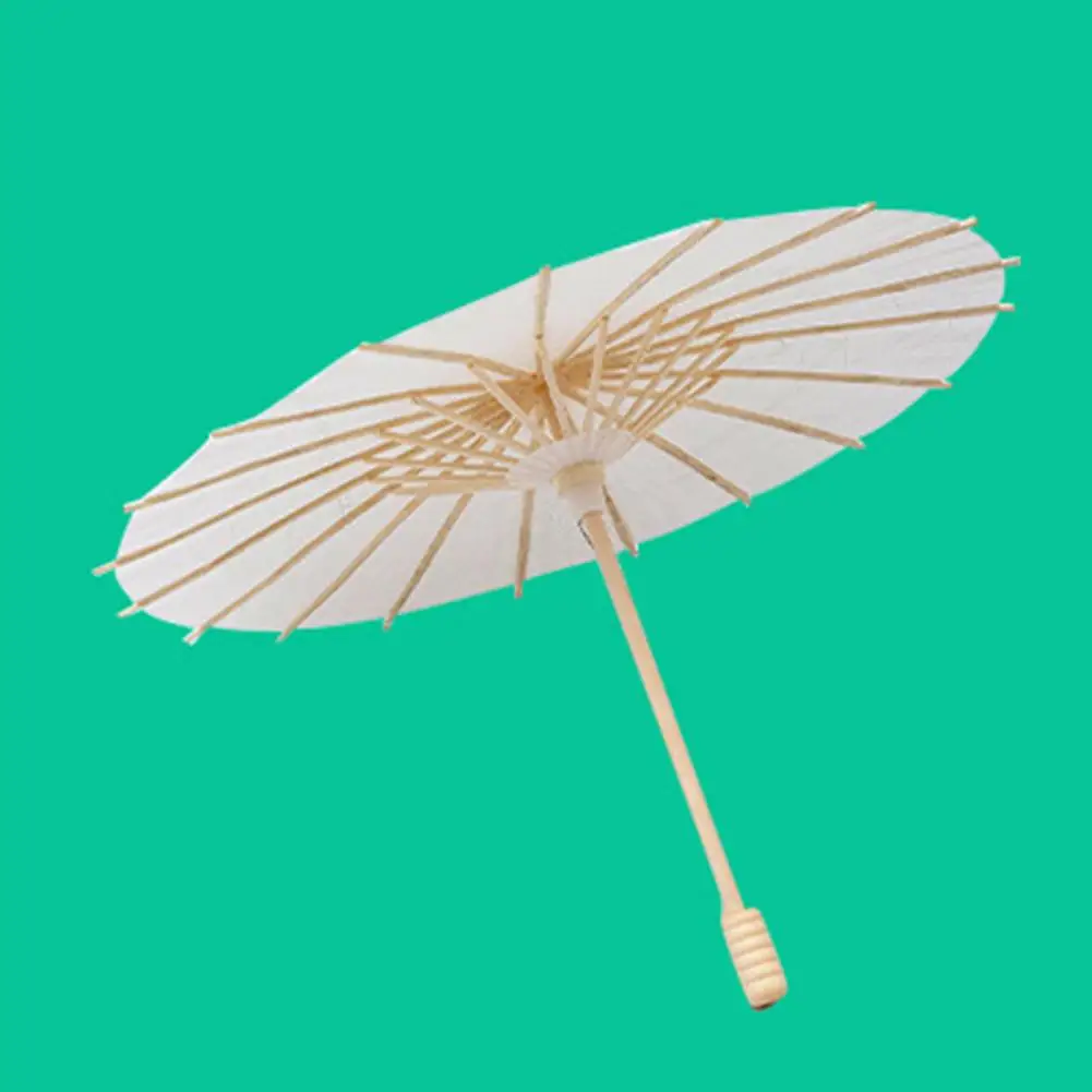 Compact  Durable Parent-child Interactive Hand Painting Paper Umbrella Easy to Use Blank Paper Umbrella Creative   for Gift