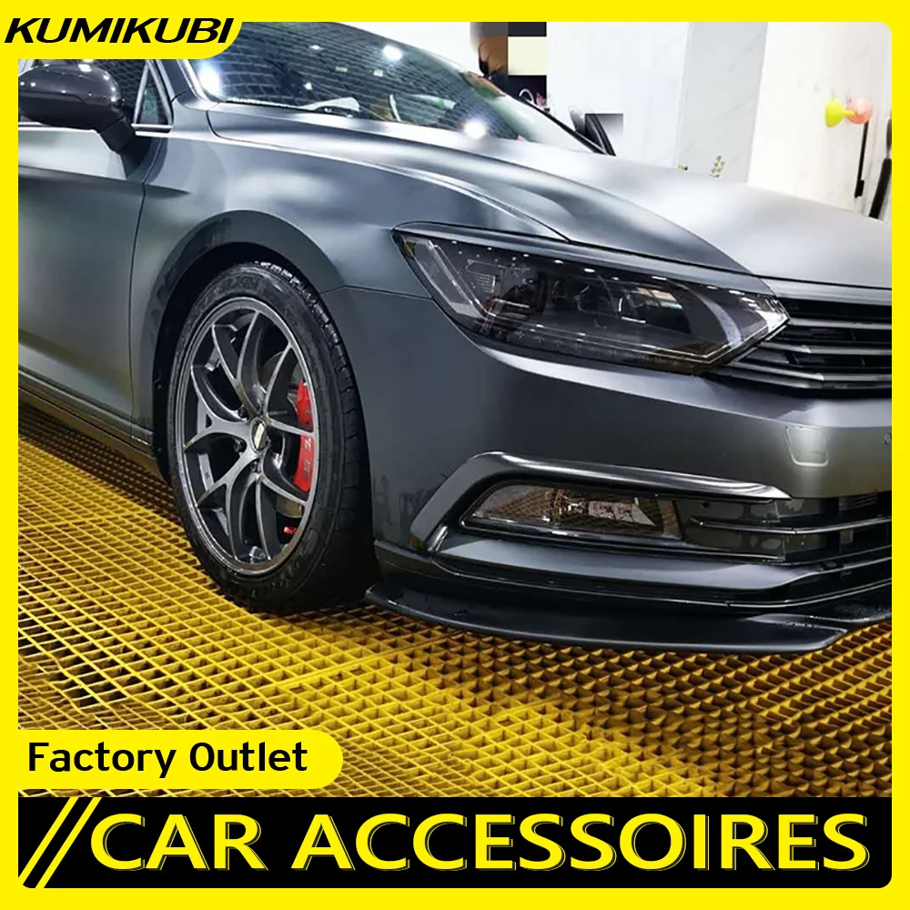 

For Volkswagen Passat B8 Variant 2016 2017 2018 2019 2020 Black Exterior Fog Front Light Frames Cover Trim Racing Sticker Grille