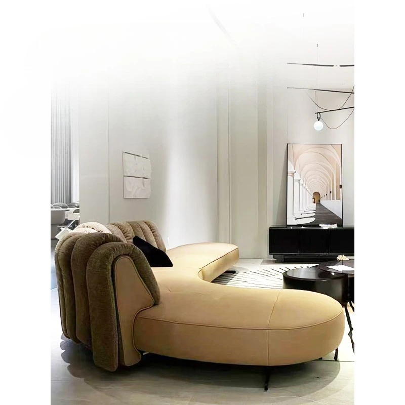 Italian sofa living room modern simple slide sofa