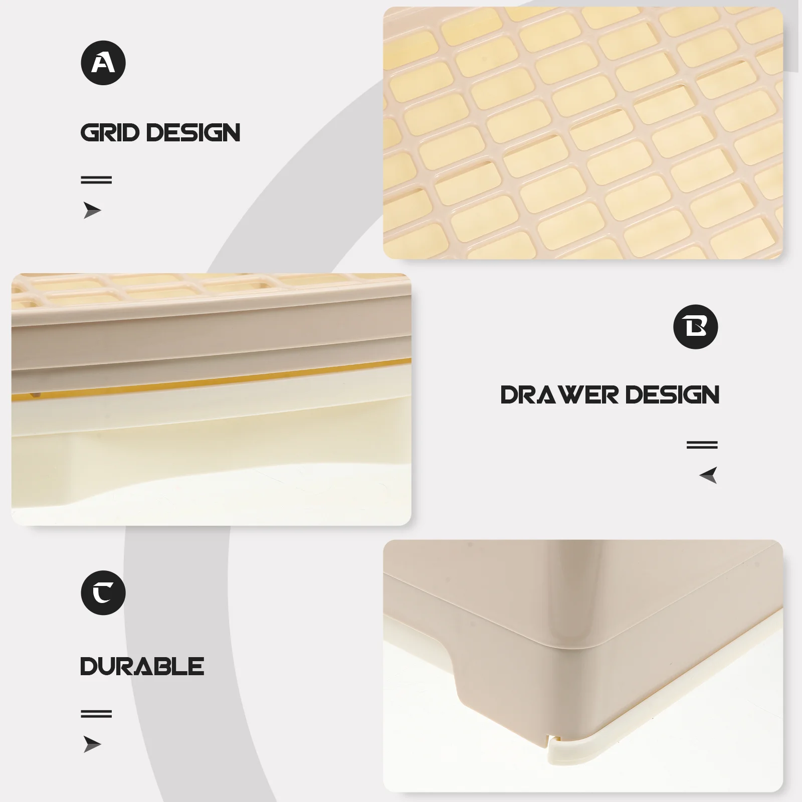 

Rabbit Litter Box Large Size Trainer Potty Drawer Style Safe Convenient Pet Toilet Tray for Small Pets Rabbit Potty