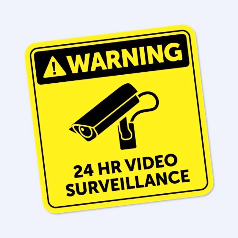 

Video Surveillance Sticker Decal Safety Sign Funny Car Stickers 15cm PVC KK