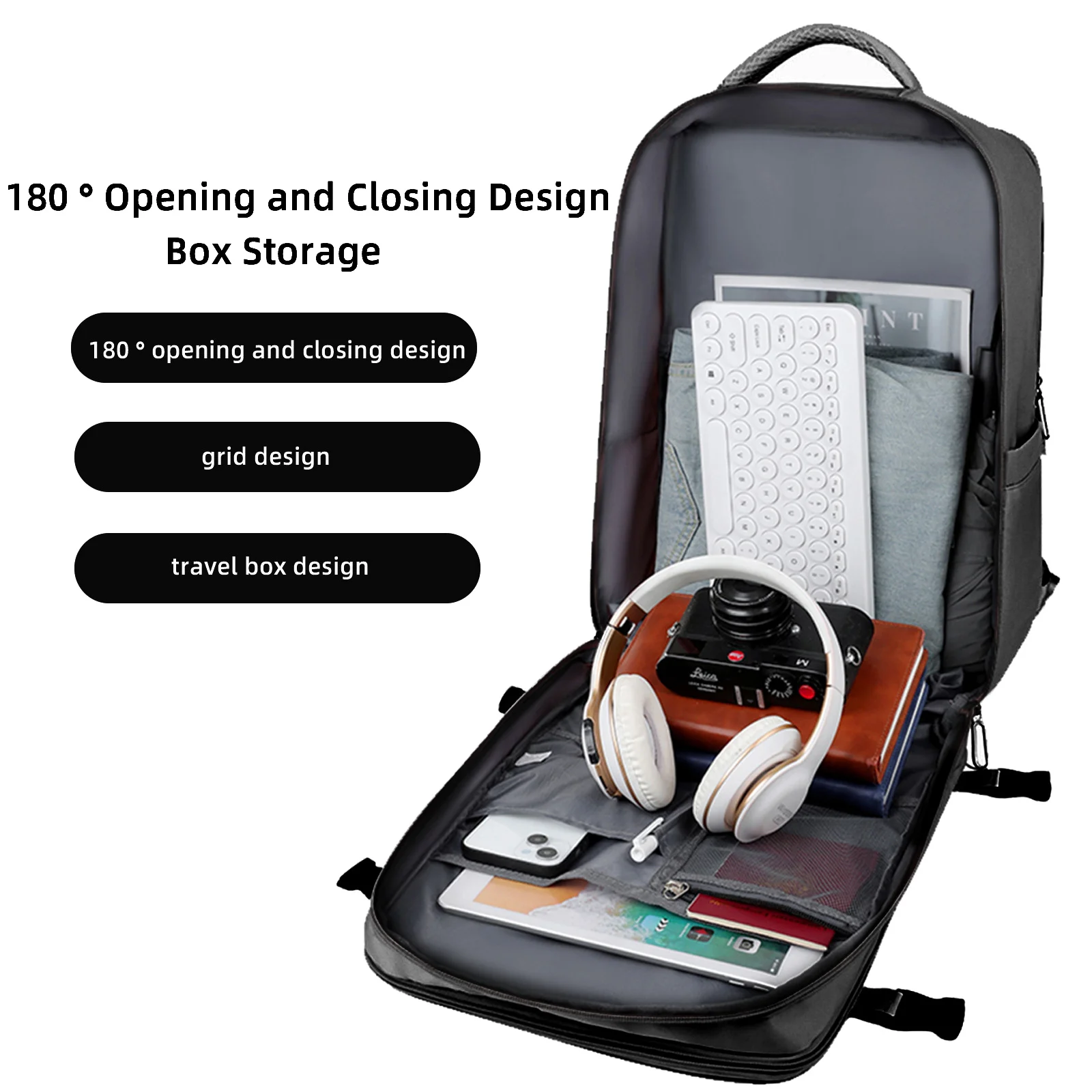 กระเป๋าเดินทางขนาดใหญ่ความจุกระเป๋าเป้สะพายหลัง 35L 18''Cabin กระเป๋าเดินทาง USB ชาร์จพอร์ตโรงเรียนกระเป๋าแล็ปท็อปสําหรับ Men & Women นักเรียนเดินป่า