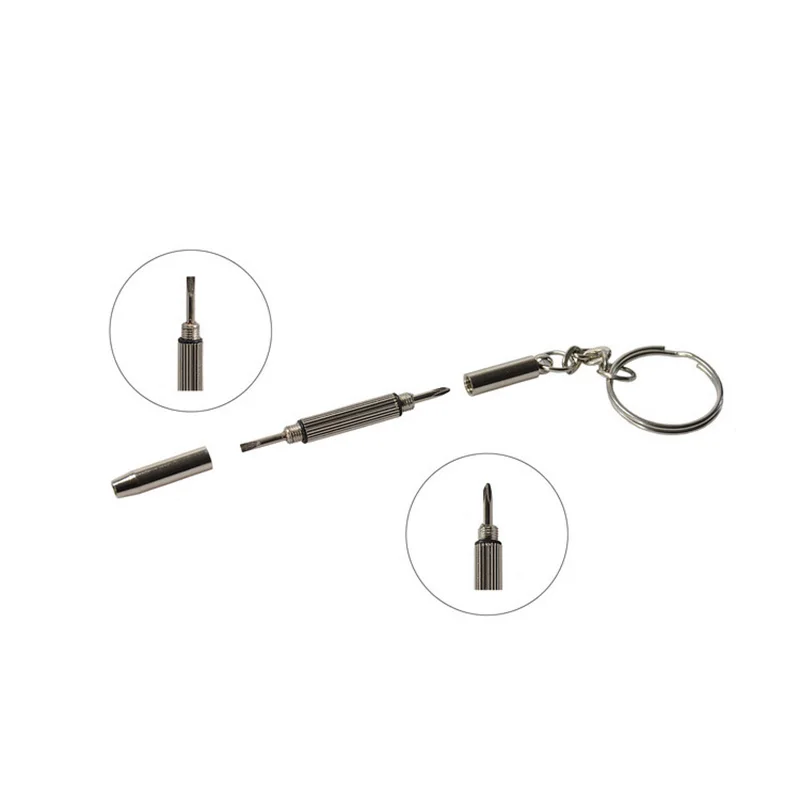5 Trong 1 Mini Chính Xác Sửa Chữa Tua Vít Đa Năng Di Động Quang Học/Kính Mắt/Kính Mát/Trang Sức/Đồng Hồ với Móc Khóa